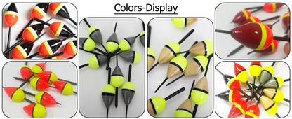 FREE FISHER 10pcs/Lot Lighted Fishing Floats,8cm Bobbers,Collection Cork Buoy Paulownia Wood Floats Plastic Stick Buoyancy 2g