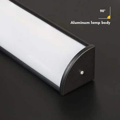 Modern Lång LED Vägglampa Utomhus – IP65, Fjärrdimmer, Varmvit/Kallvit, Svart/Silver, 55–145CM, 20–50W