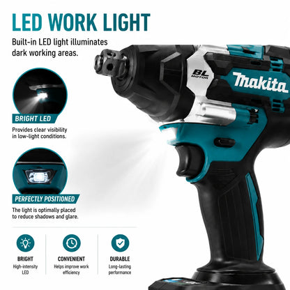 Makita DTW700 18V Kolborstfri Mutterdragare med 6.0Ah Batteri
