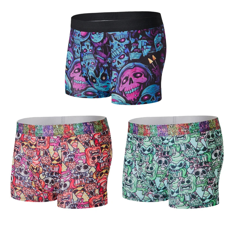 Herr Boxershorts FARDLY 1/3-pack – Mjuka Andningsbara Stretch Trunks, 7 Färger S–XXL