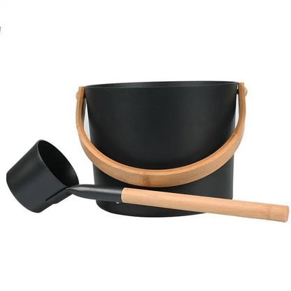 Sauna Bucket Hotel Portable Tool Luxurious Sauna Bucket Long Handle Spoon Bathroom Practical For Shower Bath Accessories