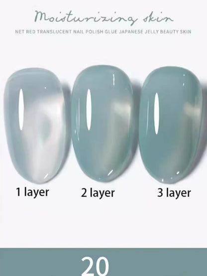 1-30pcs PSK Nude Pink Color Nail Art Ice Transparent Bare Color Nail Enamel 2026 New Net Red Popular White Gel Nail Polish
