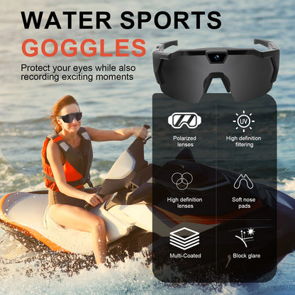 HD Smart Video Glasses Action Camera Sunglasses Wifi Glasses Sports Glasses Outdoor Bicycle Motorcycle Driver Recorder Walk Cam