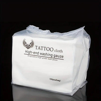 1Pc Disposable Tattoo Wipe Paper 50pcs Tattoo Cloth High-end Washing Gauze Permanent Makeup Cleanig Tattoo Supplies Accessories
