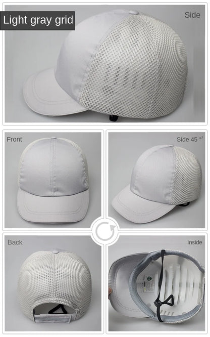 Bump Hat for Safety Baseball Cap Style Hard Hats for Adult Men Women Breathable Lightweight for Head Protection Short Brim