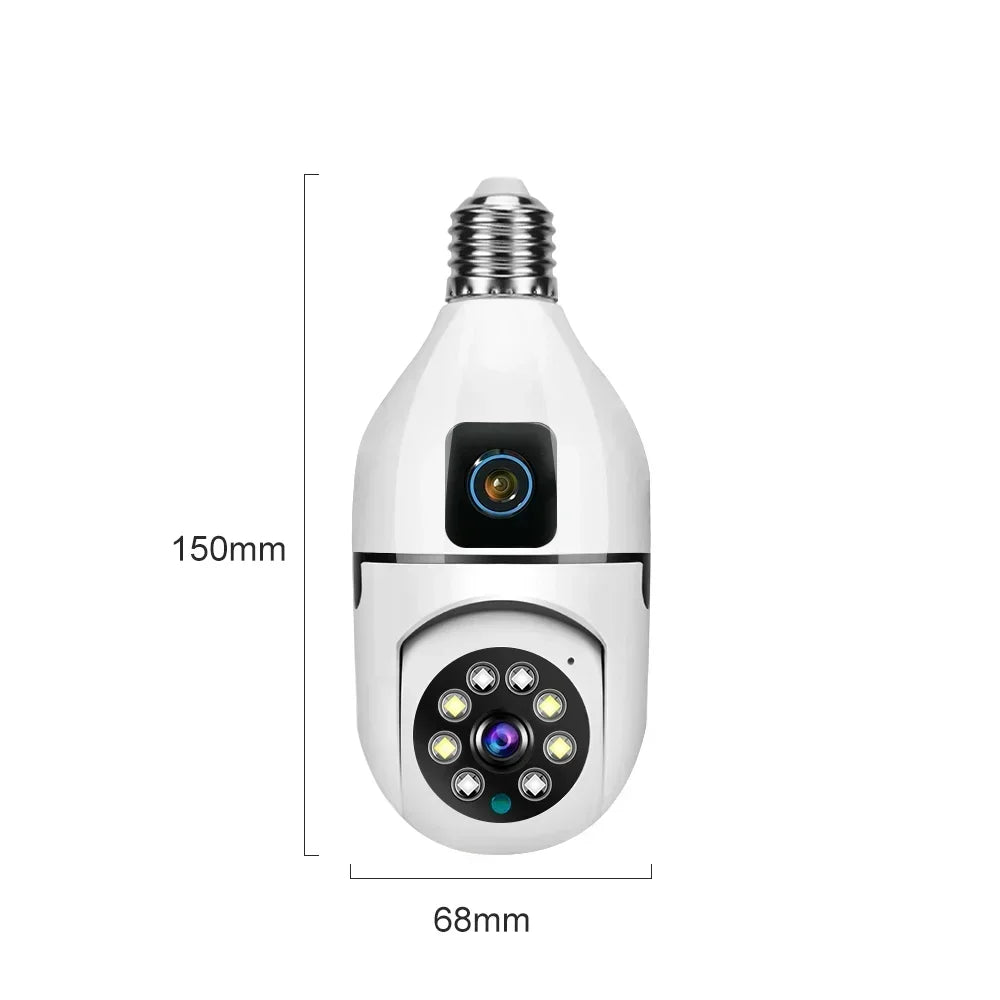 8MP WiFi IP Camera E27 Bulb Cam Wireless Baby Monitor Pet Cameras 5MP SmartLife Indoor AI Tracking Security Video Surveillance