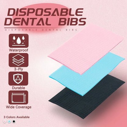 125/50/25Pcs Black One-time Tattoo Cleaning Wipes Pad Disposable Dental Piercing Bibs Waterproof Sheets Paper Tattoo Accessories