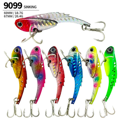 VIB submerged long throw lure for lure fishing, 60MM/67MM, Trembling swim tip 18.7G/26.4GB, VIB false bait fishing lure