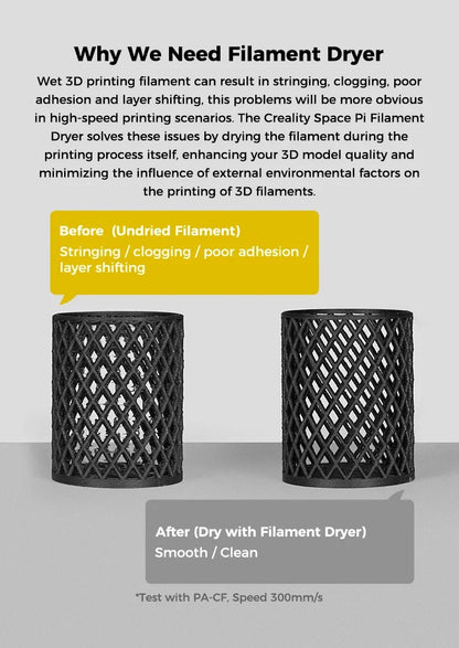 Creality Space Pi filamenttork med pekskärm – 45–70 °C och timer