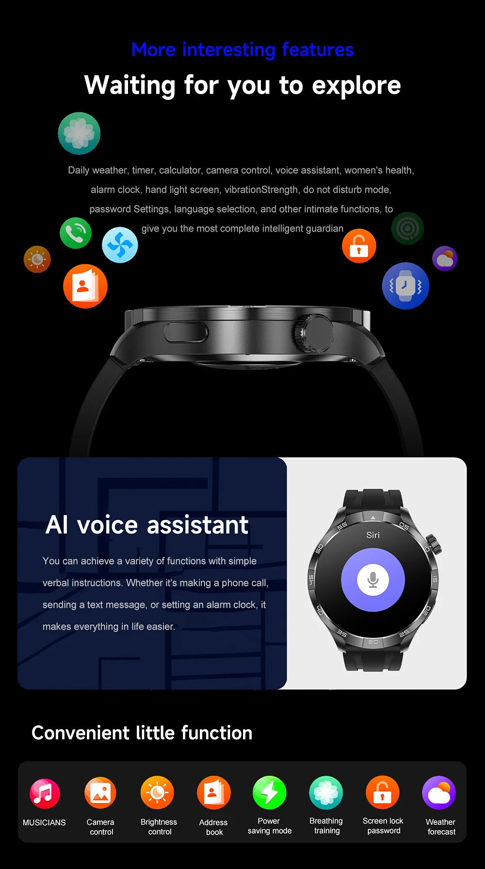 2026 New 1.85 Inch NFC Smart Watch Men Bluetooth Call NFC IP67 Waterproof Heart Rate Monitor Compass Sports Fitness Smartwatch