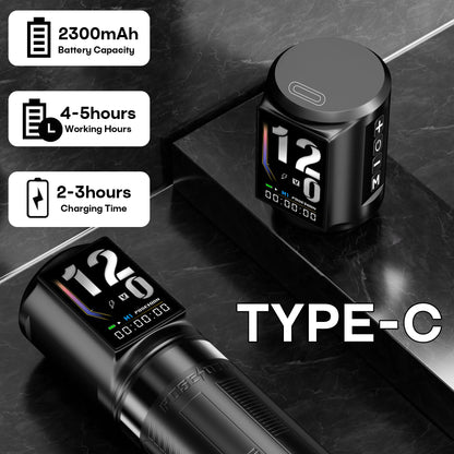 POSEIDON Tattoo Kit HM163 Wireless  Tattoo Pen Kit For Permanent Makeup Tattoo Machine Kit Professional Tattoo Gun Kit