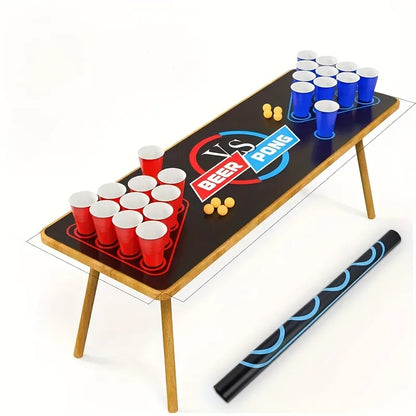 Beer Pong Table Runner Drinking Games for Adults Party with Beer Pong Balls Beer Pong Cups Indoor Outdoor Beer Pong Table Runner