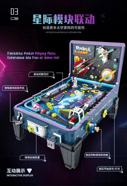 IN STOCK 60526 MOC Idea Game Machine Pinball Table Building Blocks Bricks Model Assembling DIY Toys for Boys Christmas Gift Set