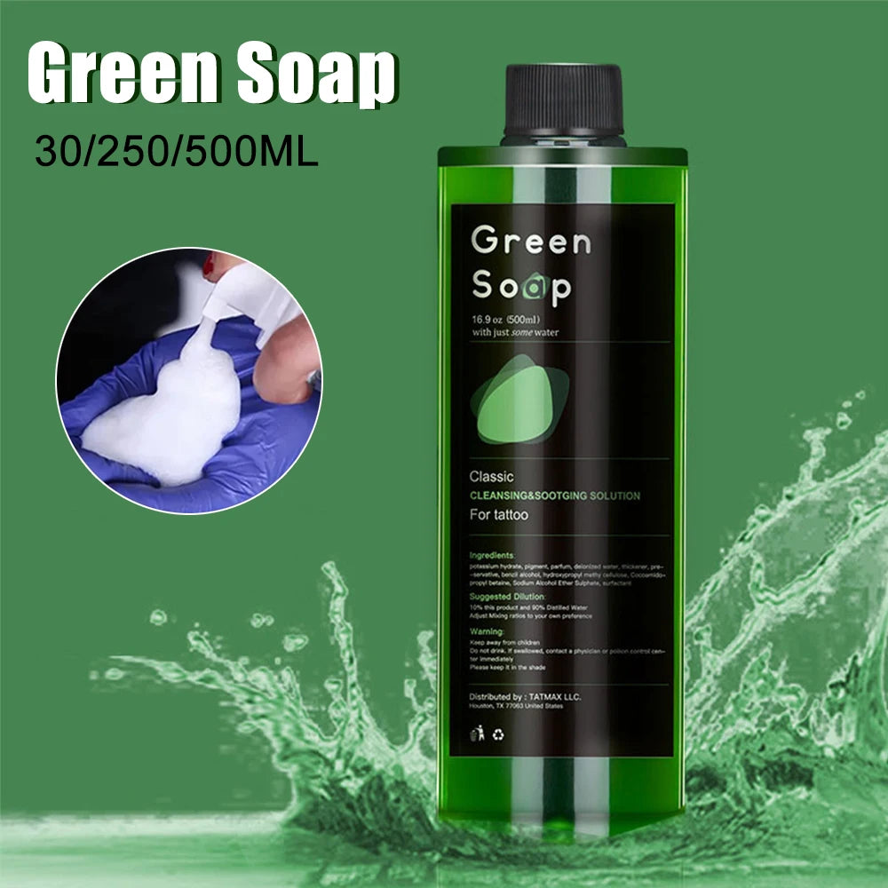 Tattoo Green Soap Kit - 250ML Green Soap with 250ML Aluminium Pressure Sprayer Bottle Tattoo Cleaning Tools  Tattoo Supplies