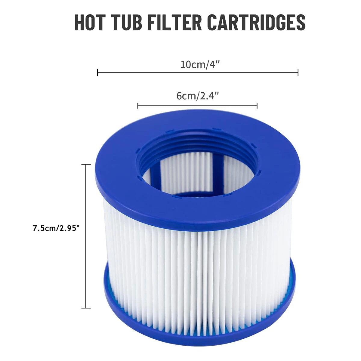 1/2/4/20 PCS Filter Cartridge Hrozny Filter Cartridge for Whirlpool Clever Spa Filter 75 x 100 mm Whirlpool Filter Accessories
