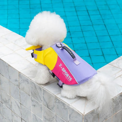 Big Dog Life Jacket with Removable Front Float Hand-Held Pet Life Vests Outdoor Training Swimming Clothes for Medium Large Dogs