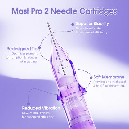 Mast Pro2 PMU Tattoo Cartridges Needles RL/RS/RLT Types Permanent Makeup Needle for Tattoo Machine Tattoo Cartridge Accessories