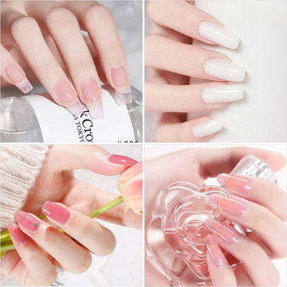 Poly Nail Gel Set 6/8PCS Poly Nail Gel Set For Nail Extension Transparent Brown Finger Quick Building Gel Poly Extension Gel Set