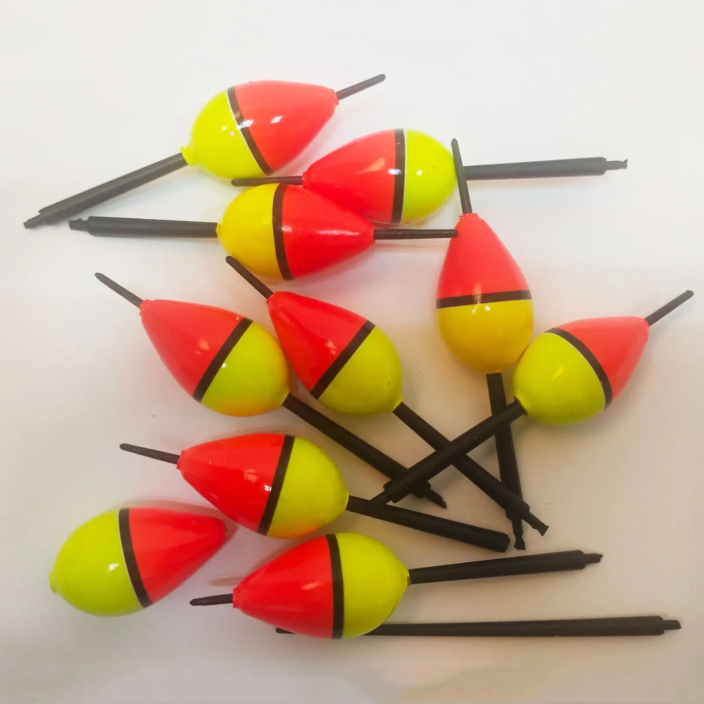 FREE FISHER 10pcs/Lot Lighted Fishing Floats,8cm Bobbers,Collection Cork Buoy Paulownia Wood Floats Plastic Stick Buoyancy 2g