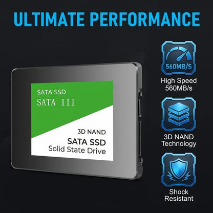 [Brand+] Original 2.5 Inch SATA III SSD Internal Solid State Disk 1TB 2TB SATA3 Hard Drive High Speed SSD for Desktop Laptop PC