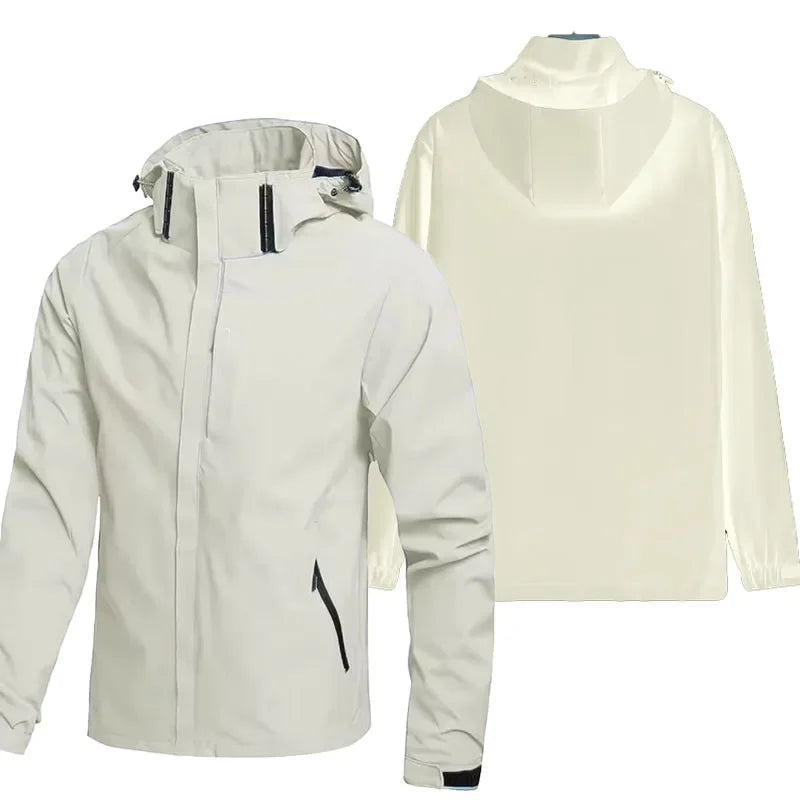 Waterproof Windproof Hooded Jacket For Men Women Outdoor Hiking Coat Spring Autumn Raincoat Custom Logo