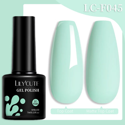 LILYCUTE 129 Colors 7ML Nail Gel Polish Nail Supplies Vernis Semi Permanent Nail Art Manicure Soak Off LED UV Gel Nail Varnishes