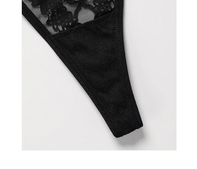 Sexy Girls G String Lace Thong Panties Women Briefs Hollow Out Transparent Thin Underwear Female Low Waist Lingerie Size S-XL