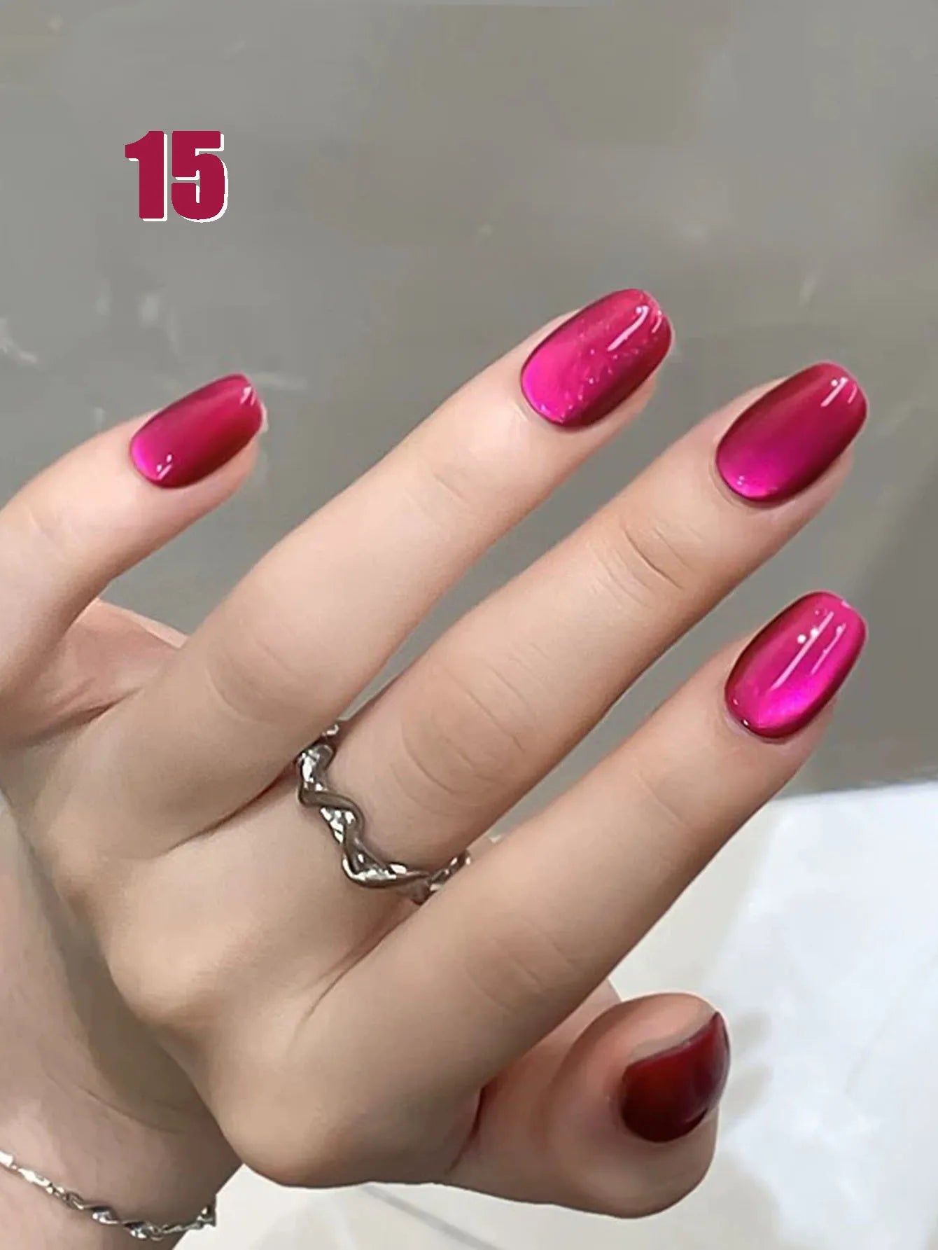 MIANEL 12ML Hibiscus Purple Cat Eye Gel Nail Polish Super Whitening Glass Beads Cat Eye Nails Purple Nials Blue Nails 1-12PCS