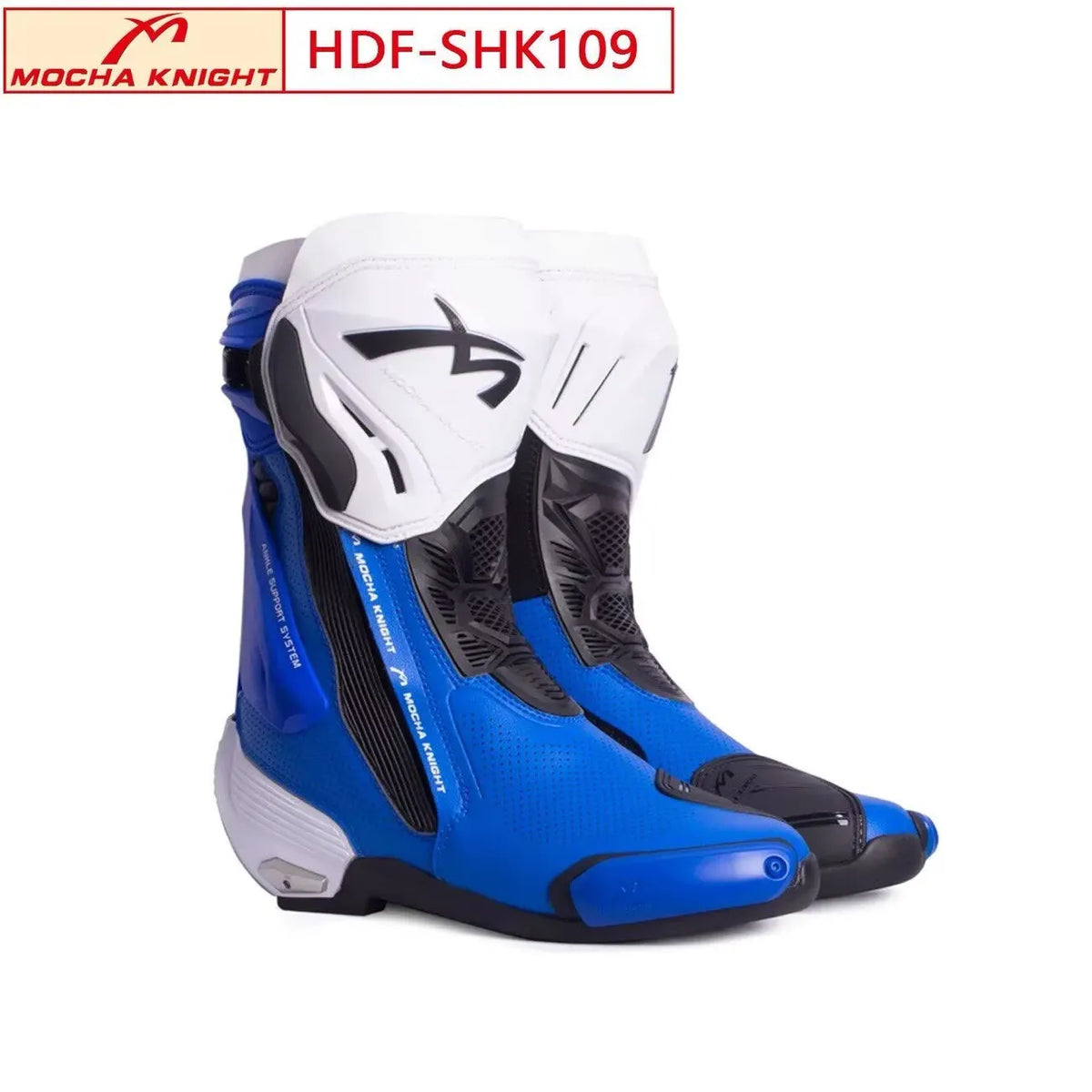 Crossstövlar MOCHA KNIGHT SH109 – perforerade sommarstövlar i läder, unisex 35–46