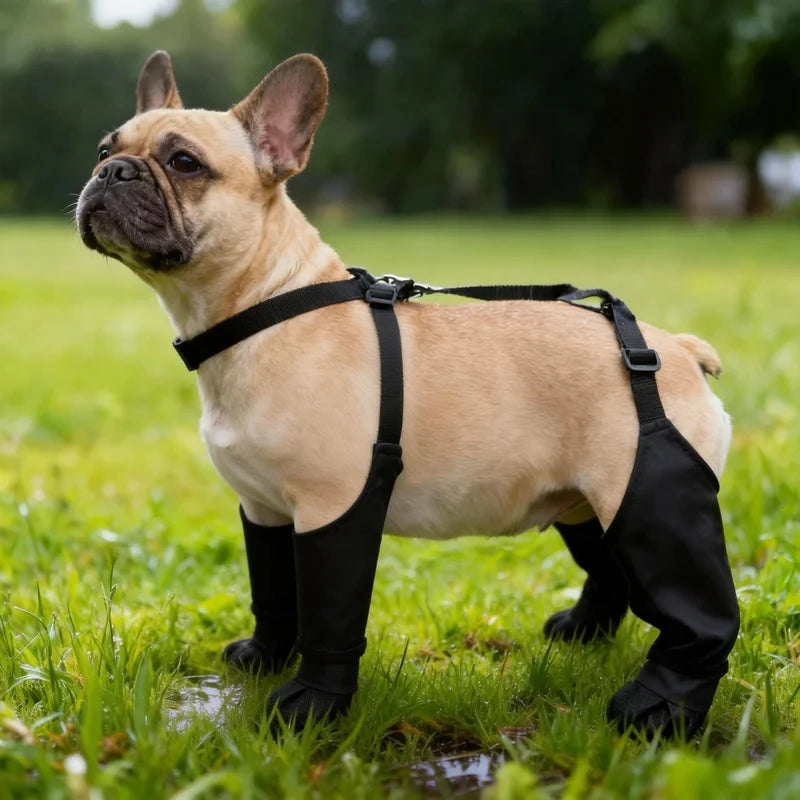 Waterproof Dog Boots Anti-Slip Dog Shoes Pet Paw Protector Dog Rain Booties Dog Outdoor Sock Shoes for Walking Running Hiking
