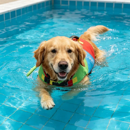 Big Dog Life Jacket with Removable Front Float Hand-Held Pet Life Vests Outdoor Training Swimming Clothes for Medium Large Dogs