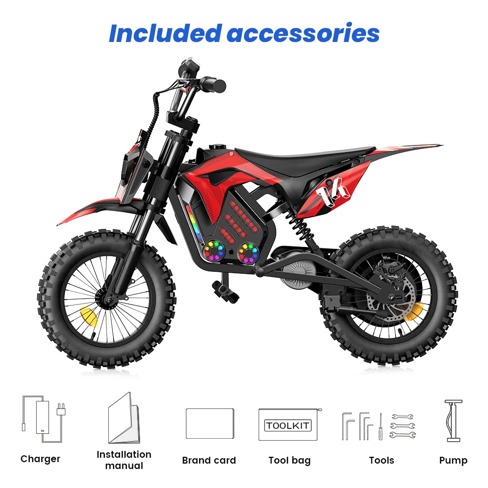Elektrisk motorcykel-leksak för barn A14 36V 5,2Ah batteri