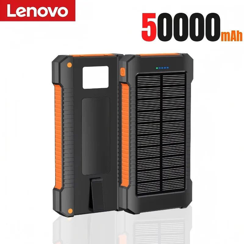 Lenovo 200000mah Solar Power Bank Portable Large Capacity Super Fast Charging Outdoor External Battery For iPhone Samsung Huawei