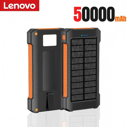 Lenovo 200000mah Solar Power Bank Portable Large Capacity Super Fast Charging Outdoor External Battery For iPhone Samsung Huawei