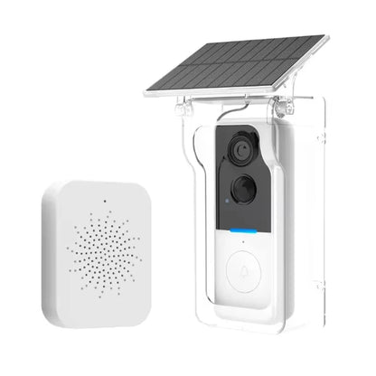 Tuya Trådlös Videodörrklocka med Solcells-regnskydd – 720P, PIR, IP65, 4000mAh, Röstförvrängning