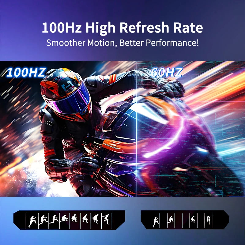 HGFRTEE Portable Monitor 18.5 Inch Computer Gaming Display 100Hz 100% sRGB FHD 1080P Screen for Laptop Holiday Gift PC PS4/PS5