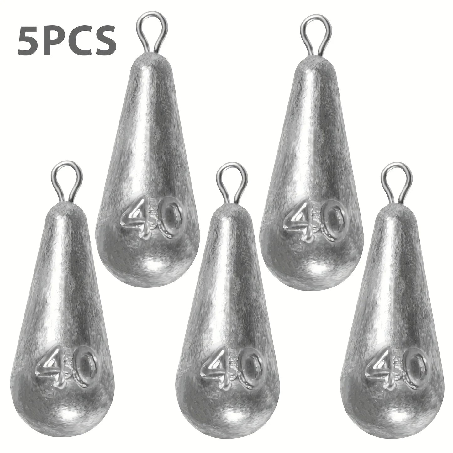 Fishing Weights Sinkers, 10 Sizes Teardrop-Shaped Fishing Lead Sinkers, Bass Casting Drop Shot Weights for Saltwater Freshwater
