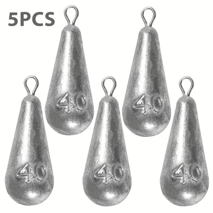 Fishing Weights Sinkers, 10 Sizes Teardrop-Shaped Fishing Lead Sinkers, Bass Casting Drop Shot Weights for Saltwater Freshwater
