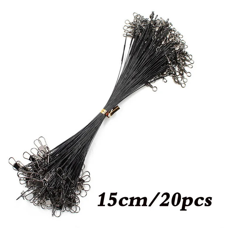 Stålförtommar med Svivel – 20-pack, 15/20/30cm, Betsskyddad Wire