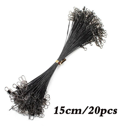 Stålförtommar med Svivel – 20-pack, 15/20/30cm, Betsskyddad Wire