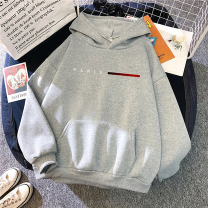 Paris Letter Womens Sweatshirts Printed Home Casual Hoodies Sports Pullover Tops Daily High Quality Woman Clothing Autumn Winter
