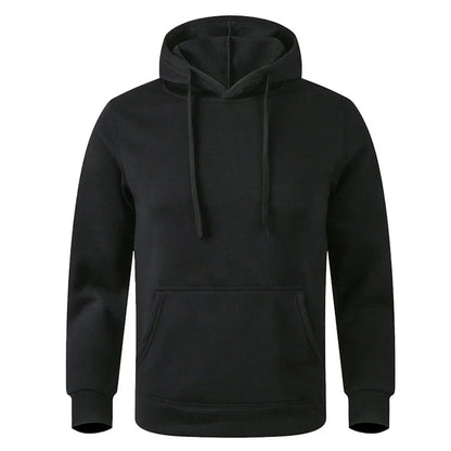 Men's and Women's Warm Sweatshirt Casual Solid Color Streetwear Pullovers Sport Fitness Pocket Hoodies Multi Color