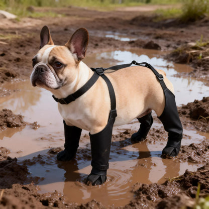 Waterproof Dog Boots Anti-Slip Dog Shoes Pet Paw Protector Dog Rain Booties Dog Outdoor Sock Shoes for Walking Running Hiking