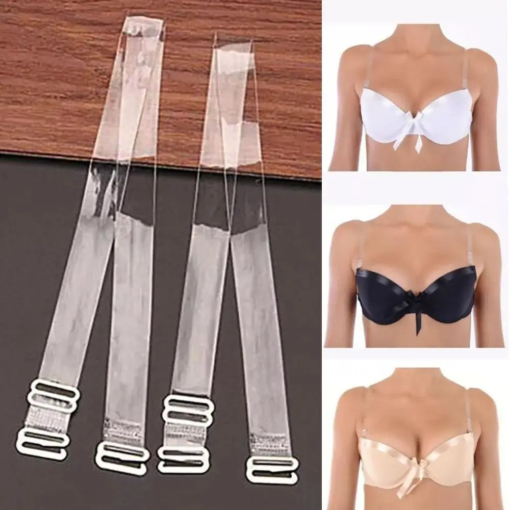 Good Load Bearing Transparent Bra Straps Detachable Anti Slip Underwear Strap Invisible Adjustable Shoulder Strap Evening Dress
