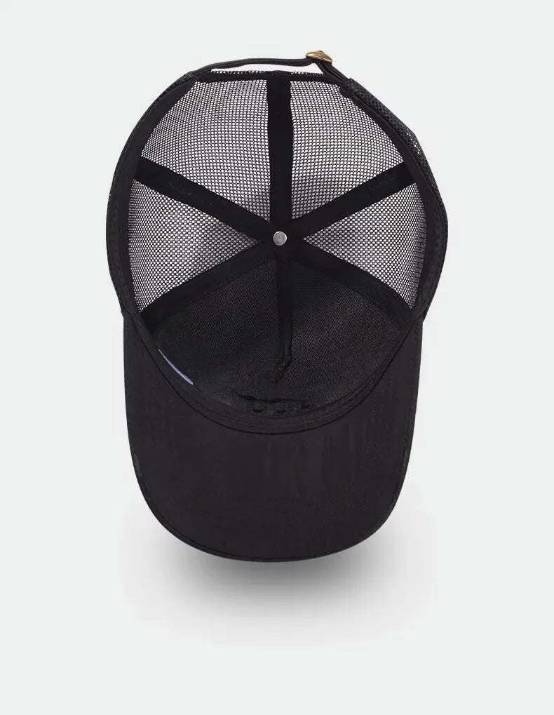 New Hat Men's Summer Thin High Top Baseball Cap Tide Big Head Fence Mesh Breathable Cap Sunscreen Sun Hat