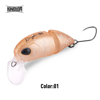 Kingdom Micro Expert Fishing Lure 2.3g 37mm Jointed Floating Minnow Artificial Hard Bait Swimbait Topwater Crankbait Trout Lure