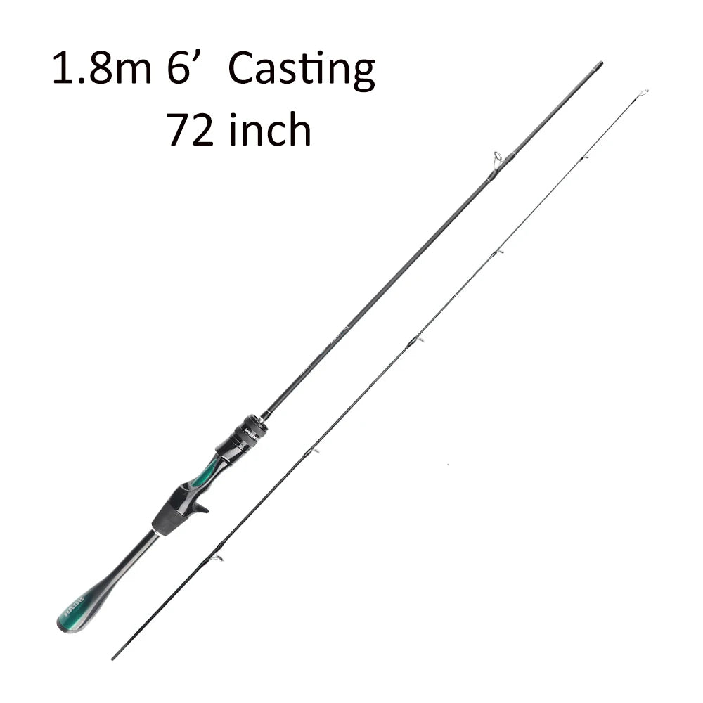 FISHINGFANS ORCA Ultralätt Fiskespö UL – Solid Tip, Avsmalnande Handtag, Spinning och Casting för Öring