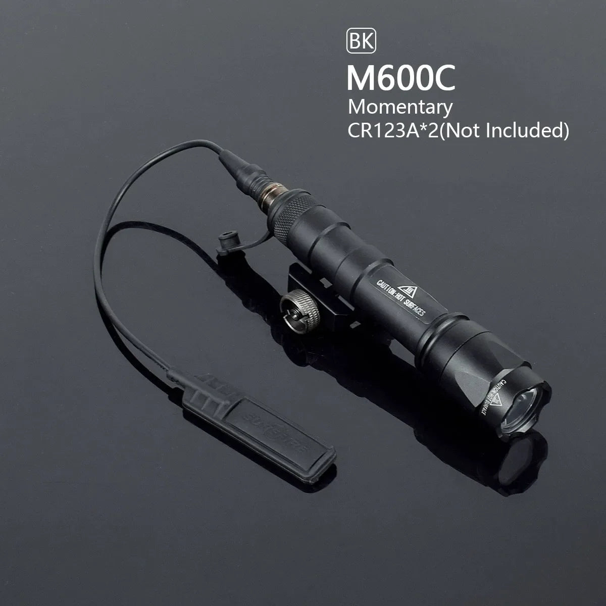 Taktisk M600 Vapenlamp med Tryckströmbrytare för 20 mm Skena