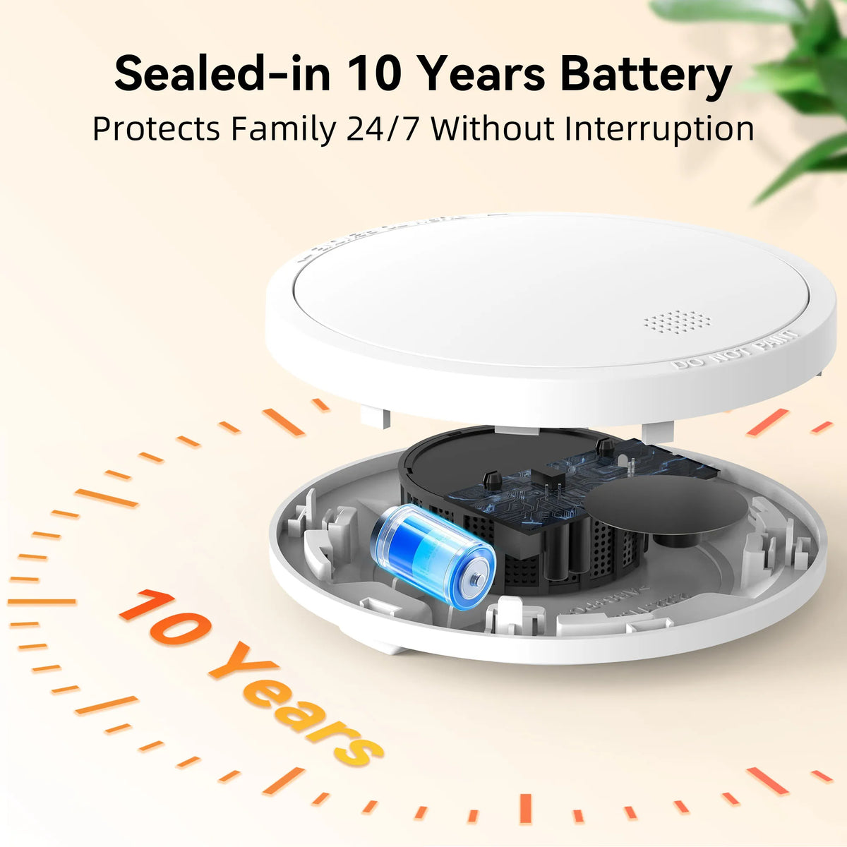 Optisk brandvarnare med inbyggt batteri – 4- eller 8-pack