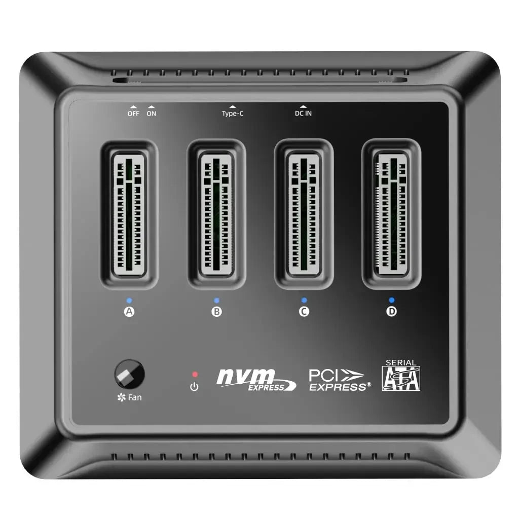 MAIWO 4 Bay M.2 SATA NVMe Docking Station 10Gbps M2 NVME NGFF SSD Case USB3.1 Type-C Gen2 External Hard ssd box with Cooling Fan